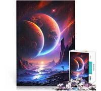Puzzle Adulte 1000 pièces Univers à Double planète Jouets de Jeu pour Cadeau Familial Décoration d'intérieur et Cadeaux Uniques 52x38cm