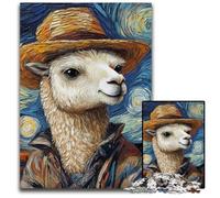 Puzzle Adulte 1000 pièces Van Gogh Alpaga Puzzles Difficiles pour Adultes Idéal pour Les Amoureux, Cadeau Parfait pour Noël, Nouvel an, Saint-Valentin 50x75cm/19,68x29,52 Pouces