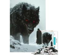 Puzzle Adulte 1000 pièces Viking Fenrir Loup Casse-tête Jeu de réflexion Défi d'intelligence Jouet addictif Une œuvre d'art (Dimensions 50x75cm)