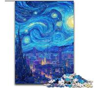 Puzzle Adulte 1000 pièces « Ville sous Le Ciel Nocturne » Jeu Familial Difficile, Anti-Stress, défi Difficile, Superbes Cadeaux et Jouets (26x38cm)