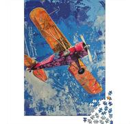 Puzzle Adulte 1000 Pièces Vintage Airplane Art Print Puzzle pour Adolescents Course De Vitesse Manuelle Liste De Souhaits avec Le Père Noël Jeu Stimulant Jouets 38x26cm/1000pcs
