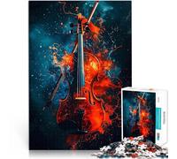 Puzzle Adulte 1000 pièces Violon en éclaboussures Compétition de Vitesse Manuelle avec des pièces de Formes aléatoires entièrement imbriquées 75x50cm
