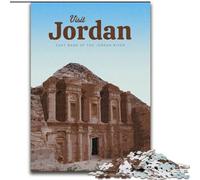 Puzzle Adulte 1000 pièces Visite de la Jordanie, soulagement du Stress avec des pièces entièrement emboîtables de Formes aléatoires pour Les Enfants de 14 Ans et Plus 50x75cm