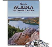 Puzzle Adulte 1000 pièces Visite du Parc National d'Acadia, soulagement du Stress avec des pièces entièrement emboîtables de Formes aléatoires pour Les Enfants de 14 Ans et Plus 50x75cm