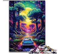 Puzzle Adulte 1000 pièces Voiture néon dans la Nature, Jeu Familial créatif et décoration d'intérieur, Cadeau de Noël idéal pour Les Adolescents (Taille : 50x75cm)