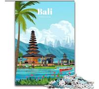 Puzzle Adulte 1000 pièces Voyage à Bali, pour Les 14 Ans et Plus pour Jeu éducatif défi Jouet Cadeau pour Les Anniversaires 50x75cm