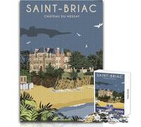 Puzzle Adulte 1000 pièces - Voyage à Saint Briac - Jeu de Puzzle Unique et Stimulant - Découpe de précision - Œuvre d'art - Cadeau - Dimensions:50x75cm