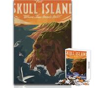 Puzzle Adulte 1000 pièces - Voyage sur l'Île du Crâne - Jeu de défi Unique - Découpe de précision - Œuvre d'art - Cadeau - Dimensions:38x26cm