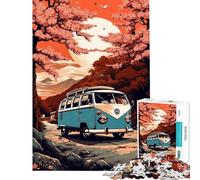 Puzzle Adulte 1000 pièces VW Transporter T rétro Puzzle 1000 pièces décoration intérieure Jeu d'analyse et de logique Cadeau pour Les Amis et la Famille (50x75cm)