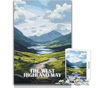 Puzzle Adulte 1000 pièces « West Highland Way, Écosse » - Design élégant - Jeu d'analyse et de logique - Idée Cadeau pour Un Père Noël Secret - Dimensions : 38x52cm