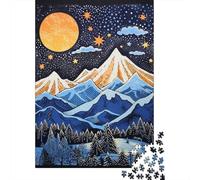 Puzzle Adulte 1000 Pièces Winter Night Landscape-2 Puzzle Adulte Jeux De Famille Modèle À Assembler Offre Spéciale Cadeaux pour Toute La Famille 70x50cm/1000pcs
