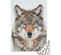 Puzzle Adulte 1000 Pièces, Wolf Face, 70x50cm/1000pcs, À Apprécier Seul Ou avec des Proches; Pièces Blanches pour Un Tri Pratique