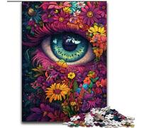Puzzle Adulte 1000 pièces, Yeux de Fleurs, Jeux éducatifs, décoration d'intérieur, Cadeaux Uniques (50x75cm)