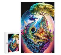 Puzzle Adulte 1000pcs Dragon's Egg Fantasy Landscape Puzzles Adultes Jouet Anti-Stress Modèle Assemblé Activités Amusantes Maison 1000pcs