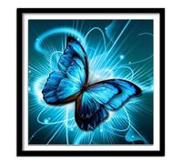 Puzzle Adulte 120 Pièces 20x20cm Puzzles pour Adultes Jeu éducatif Défi Jouets 120 Pièces Puzzles pour Adultes Enfants, Puzzle Familial Parfait Papillon Bleu