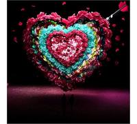 Puzzle Adulte 120 Pièces 20x20cm Puzzles pour Adultes Jeu éducatif Défi Jouets 120 Pièces Puzzles pour Adultes Enfants, Puzzle Familial Parfait Coeur de Fleur