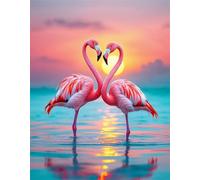 Puzzle Adulte 120 pièces Coucher de Soleil sur Les Flamants Roses 25x20 cm Puzzles pour Adultes Jeu éducatif Défi Jouets 120 Pièces Puzzles pour Décoration de la Maison