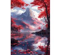 Puzzle Adulte 120 pièces Lac de Montagne au Paysage 25x20 cm Puzzles pour Adultes Jeu éducatif Défi Jouets 120 Pièces Puzzles pour Décoration de la Maison