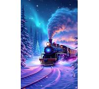 Puzzle Adulte 120 Pièces Train d'hiver 25 x 20 cm Classique Puzzles Jeu Éducatif Défi Divertissement Créatif Puzzle 120 Pieces Adulte