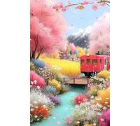 Puzzle Adulte 120 Pièces Train Fleurs Dessin Animé 25 x 20 cm Classique Puzzles Jeu Éducatif Défi Divertissement Créatif Puzzle 120 Pieces Adulte