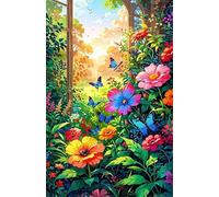 Puzzle Adulte 1200 Pièces Fleur Papillon 75 x 50 cm Puzzles pour Adultes Jeu éducatif Puzzle Impossible Puzzles 1200 Pièces Adultes