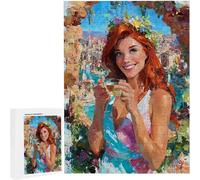Puzzle Adulte 1314 Pièces Fleur Paon 75 x 50cm Puzzles pour Adultes Jeu éducatif Défi Jouets 1314 Pièces pour Enfants, Jigsaw de Bricolage Coloré pour la Décor de la Maison PjY228 F-3