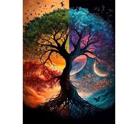 Puzzle Adulte 150 Pièces Arbre Fantastique des Quatre Saisons 35 x 25 cm Puzzles pour Adultes Jeu éducatif Puzzle Impossible Puzzles 150 Pièces Adultes