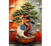 Puzzle Adulte 150 pièces,Bonsaï de pin 35x25 cm Puzzles pour Adultes Jeu éducatif Défi Jouets 150 Pièces Puzzles pour Décoration de la Maison