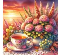 Puzzle Adulte 150 Pièces, Bricolage Puzzle Thé de l'après-midi Fleuri, Puzzles Impossible 150 Pieces, Jeu de Famille Team Building, Cadeau pour Les Amants ou Les Amis, Unique Home Decor