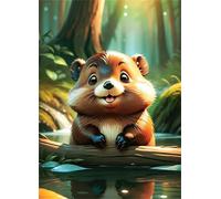 Puzzle Adulte 150 pièces,Cochon d'Inde du lac de la Jungle 35x25 cm Puzzles pour Adultes Jeu éducatif Défi Jouets 150 Pièces Puzzles pour Décoration de la Maison