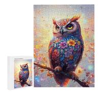 Puzzle Adulte 1500 Pièces Animal hibou 87 x 57cm Puzzles pour Adultes Jeu éducatif Défi Jouets 1500 Pièces Puzzles pour Adultes Enfants, Puzzle de Bricolage Coloré pour la Décoration de la Maison m174