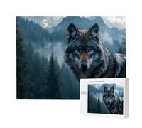 Puzzle Adulte 1500 Pièces Animaux Loups 87 x 57cm Puzzles pour Adultes Jeu éducatif Défi Jouets 1500 Pièces Puzzles pour Adultes Enfants, Puzzle de Bricolage Coloré pour la Décor de la Maison m-160