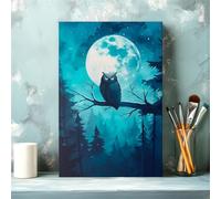 Puzzle Adulte 1500 Pièces Chouette l'arbre Lunaire 87 x 57 cm Puzzles pour Adultes Jeu éducatif Puzzle Impossible Puzzles 1500 Pièces Adultes