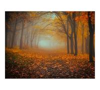 Puzzle Adulte 1500 Pièces,Décoration Murale-forêts,Brouillard,Automne 87x57cm