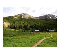 Puzzle Adulte 1500 Pièces,Décoration Murale-Sentier pédestre,Maison,Montagnes 87x57cm