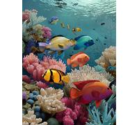 Puzzle Adulte 1500 Pièces, des Poissons en Abondance dans Les OcéAns, Puzzle en Bois Adulte, Puzzles Classiques, Jeu Cadeau Unique, Activité Familiale Parfaite(1500PCS)