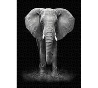 Puzzle Adulte 1500 pièces développement de l'intelligence de l'éléphant Noir et Blanc pour Les Enfants