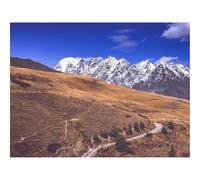 Puzzle Adulte 1500 Pièces,Jeu De Société-Route,sinueuse,Montagnes,enneigée,Pente 87x57cm