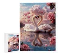Puzzle Adulte 1500 Pièces Lac des cygnes 87 x 57cm Puzzles pour Adultes Jeu éducatif Défi Jouets 1500 Pièces Puzzles pour Adultes Enfants, Puzzle de Bricolage Coloré pour la Décor de la Maison m-808