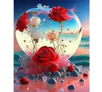 Puzzle Adulte 1500 Pièces Plage des Roses Rouges 87 x 57 cm Puzzles pour Adultes Jeu éducatif Défi Jouets 1500 pièces Puzzles pour Adultes pour Jeux d'activités Familiales