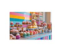 Puzzle Adulte 1500 Pièces Présentoir de Cupcakes colorés- Puzzle 1500 éléments - Art Déco, Puzzle Classiques pour Les Adultes et pour Les Enfants 12+ 57x87cm