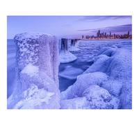Puzzle Adulte 1500 Pièces,Unique Home Decor-Chicago,Nuit,Ville 87x57cm