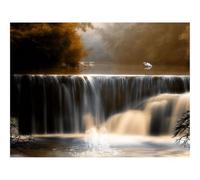 Puzzle Adulte 1500 Pièces,Unique Home Decor-Chutes,Grue,Eau 87x57cm