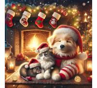 Puzzle Adulte 200 Pièces, Bricolage Puzzle Animaux Autour feu de Camp, Puzzles Impossible 200 Pieces, Jeu de Famille Team Building, Cadeau pour Les Amants ou Les Amis, Unique Home Decor