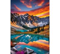 Puzzle Adulte 200 pièces Paysage du lac de Montagne 35x25 cm Puzzles pour Adultes Jeu éducatif Défi Jouets 200 Pièces Puzzles pour Décoration de la Maison