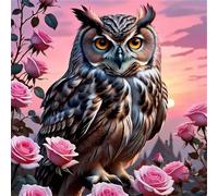 Puzzle Adulte 200 Pieces, Puzzles Classiques Qualité Supérieure Hibou Rose, Bricolage Divertissement Créatif Jeux, Puzzles pour la Décoration Maison Cadeau