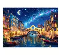 Puzzle Adulte 2000 Pièces 100x70 cm Puzzles pour Adultes Jeu éducatif Défi Jouets 2000 pièces Puzzles pour Adulte Familial Parfait - Paysage de Venise la Nuit