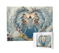 Puzzle Adulte 2000 Pièces Ange Jésus Puzzles pour Adultes Jeu éducatif Défi Jouets 2000 Pièces Puzzles pour Adultes Enfants, Puzzle de Bricolage Coloré pour la Décoration de la Maison 100x70cm l-833