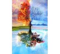 Puzzle Adulte 2000 Pièces Arbre des Quatre Saisons 100 x 70 cm Puzzles pour Adultes Jeu éducatif Défi Jouets 2000 pièces Puzzles pour Adultes pour Jeux d'activités Familiales