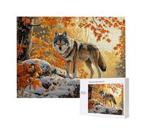 Puzzle Adulte 2000 Pièces Automne Loup 100x70cm Impossible Difficile Défiant, Puzzles pour Adultes Jeu éducatif Défi Jouets 2000 Pièces Puzzles pour Adultes, Divertissement Créatif Cadeau u-628